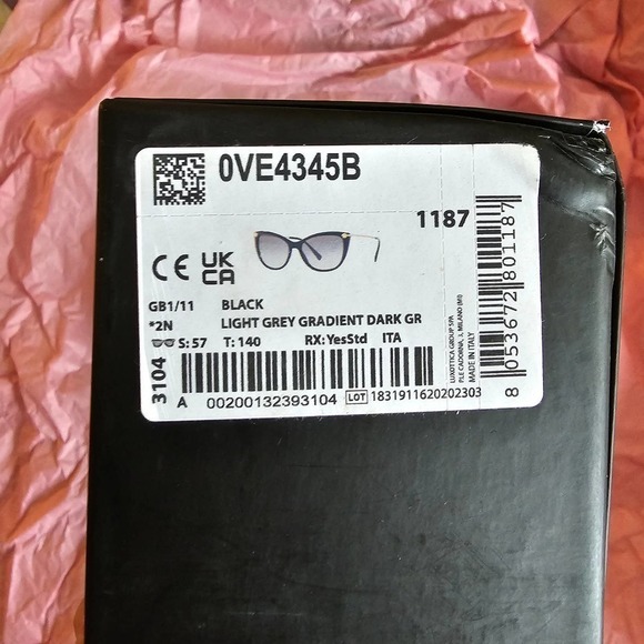 Versace 57mm Cat Eye Sunglasses black gold - Picture 6 of 11